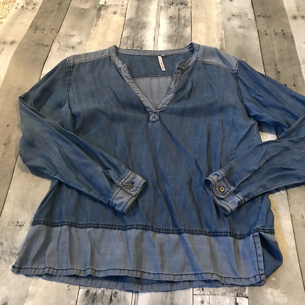 Michael Stars Jean Pullover Blouse Size L